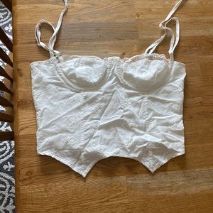 White eyelet tank top